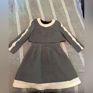 Vintage checkered long sleeve mini dress, size M (9)